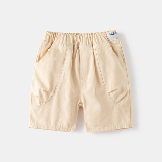 Casual Mid-Length Shorts for Boys, Breathable Fabric, Comfortable Fit Kids' Summer Pants