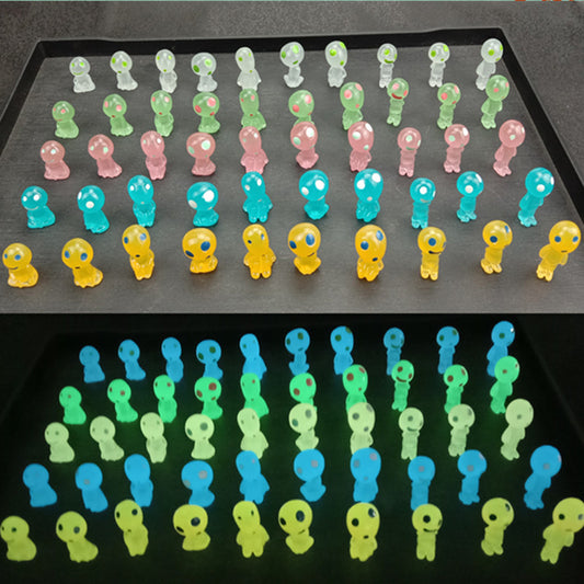 Glow Alien Plush Toy Tree Sprite Creative Miniature Landscape Fluorescent Ghost Princess Fluorescent Stone Nightlight Decor