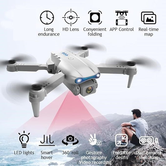 E99 Pro Foldable HD Camera Drone | 720P WiFi FPV Quadcopter with Altitude Hold, 360° Flips & One-Key Takeoff