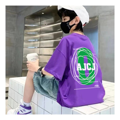 Streetwear Hip-hop Brand Loose Fit Short Sleeve T-Shirt for Men