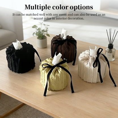 Korean Style Living Room Tissue Box Cover - Cake Design Decorative Fabric Holder, Cute Home Decor for Girls