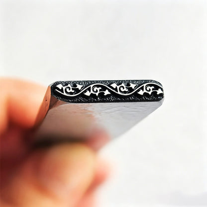 Delicate Lace Edge Metal Stamp | Jewelry Maker’s Hole Punch for Custom Ring & Bracelet Marking | Romantic Floral Texture Tool