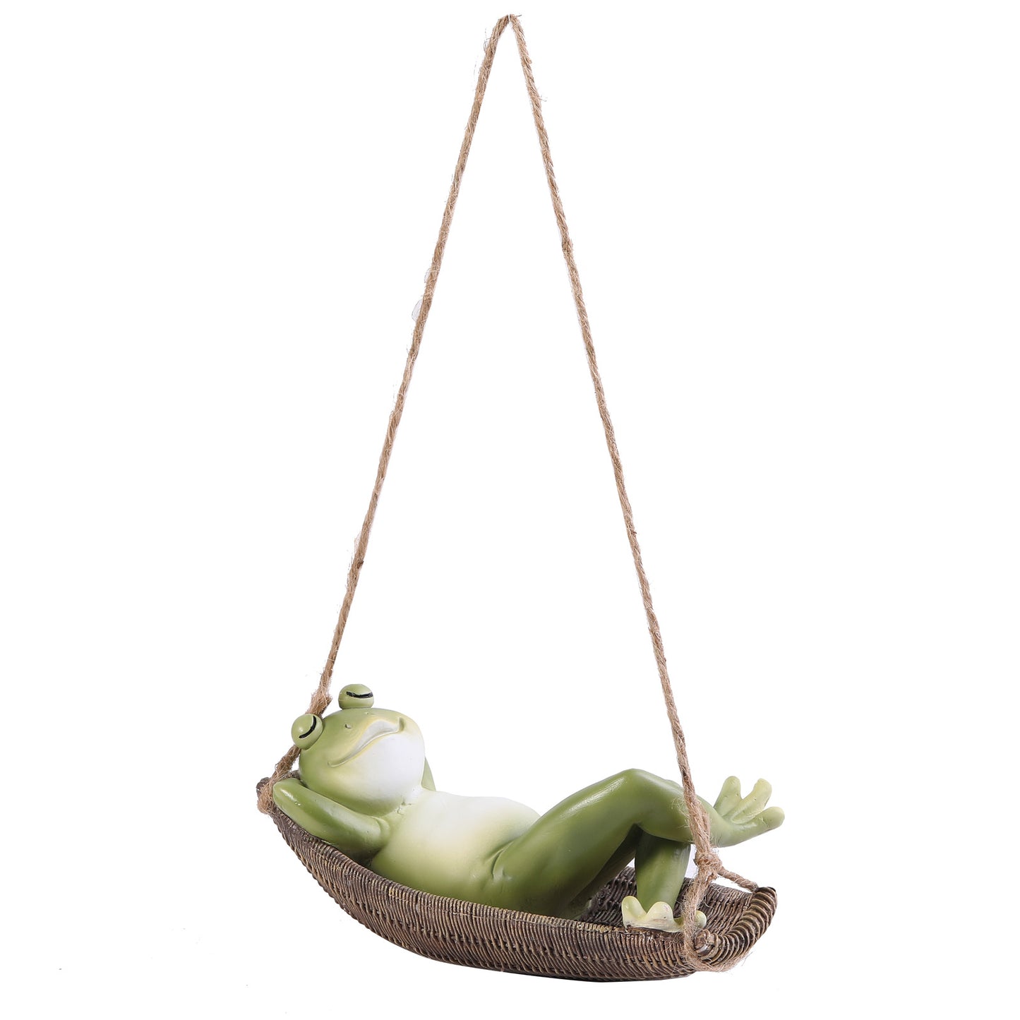 Artificial Animal Outdoor Garden Decoration, Cute Fun Frog and Easter Bunny Cradle Hanging Ornament