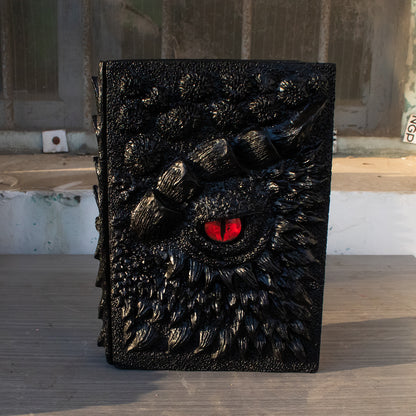New Clear Cream-Colored Resin Animated Dragon Book with Demon's Eye for Independent Site