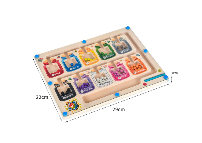 Children's wooden magnetic pen cognitive early education number color classification counting board beneficial intelligence toy