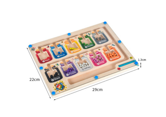 Children's wooden magnetic pen cognitive early education number color classification counting board beneficial intelligence toy