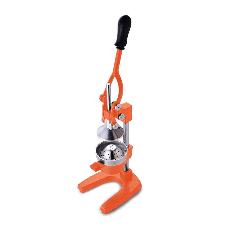Cast Iron Citrus Juicer: extra-large commercial manual press, heavy duty countertop squeezer for fresh orange juice.