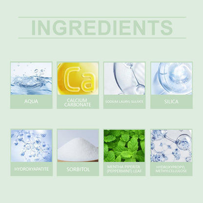 Oralhoe Mint Sparkling Toothpaste, Gently Cleans Stains Fresh Breath Mint Refreshing Toothpaste