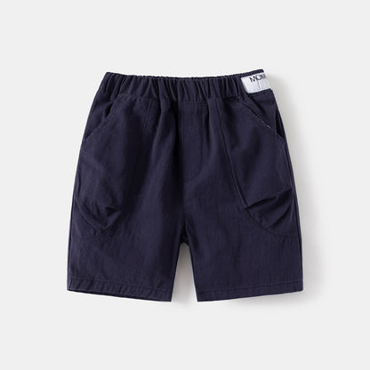Casual Mid-Length Shorts for Boys,  Breathable Fabric, Comfortable Fit Kids' Summer Pants
