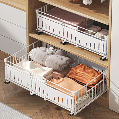 Telescopic Kitchen Drawer Organizer, Adjustable Slide-Out Storage Rack (33-49cm)