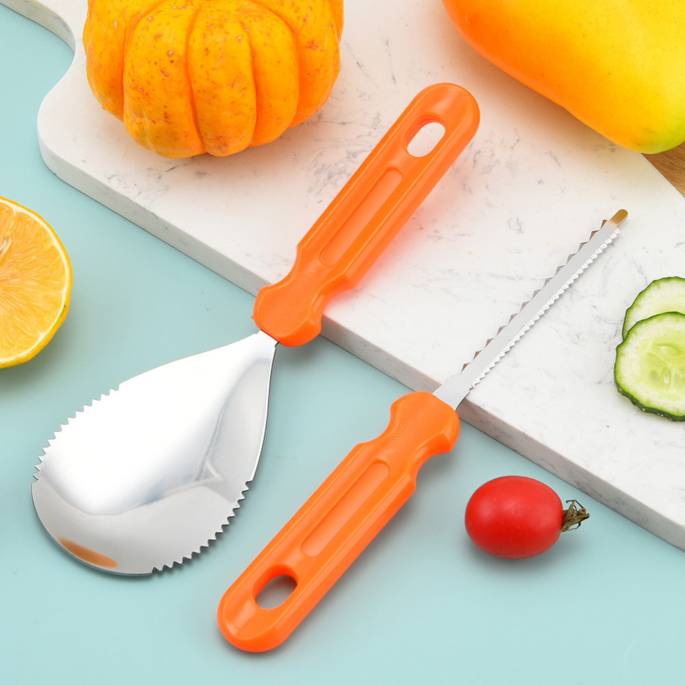 Halloween Pumpkin Carving Knife Ten Piece Set Stainless Steel Fruit Platter Carving Pottery Tool Set