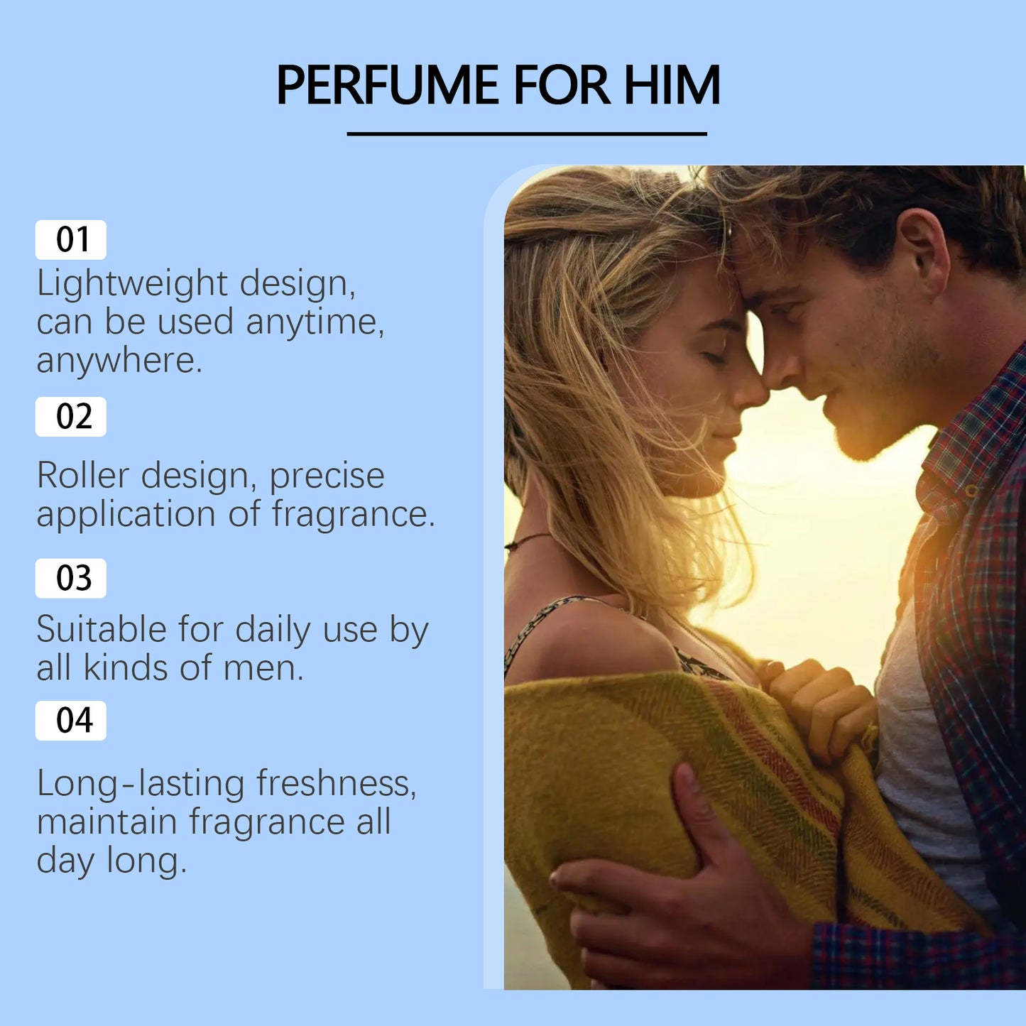 North Moon The Men's Charm Roll-On Fragrance, Alluring And The Cologne Scent Exudes Charm, With A Long-Lasting Fragrance