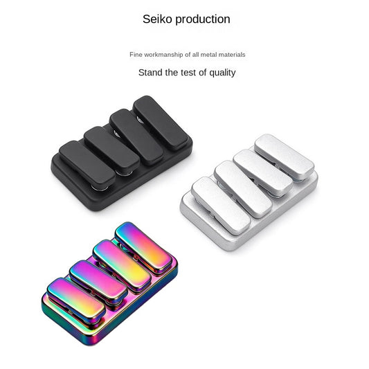 Magnetic Mini Seesaw Fidget Toy Zinc Alloy Piano Push Button Coin Slide Stress Relief Hand Spinner