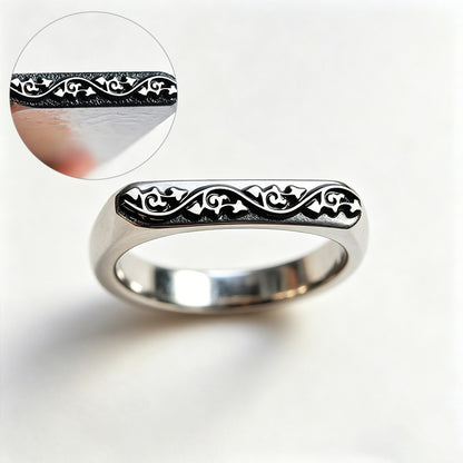 Delicate Lace Edge Metal Stamp | Jewelry Maker’s Hole Punch for Custom Ring & Bracelet Marking | Romantic Floral Texture Tool