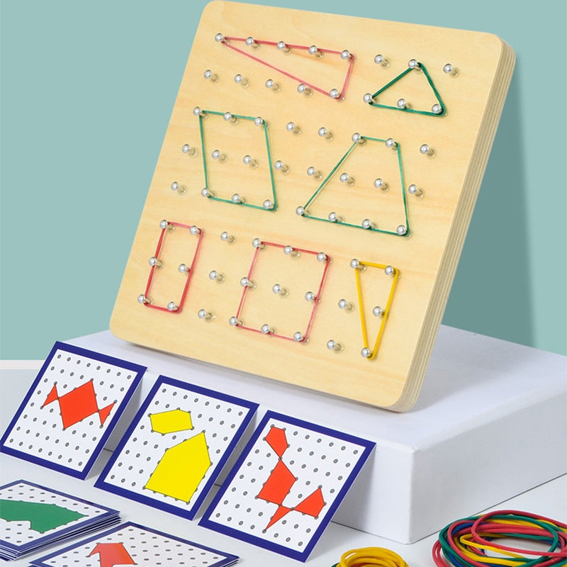 Children's Montessori Early Education Intellectual Wooden Toy Kindergarten First Grade Math Student Nail Board Teaching Aid