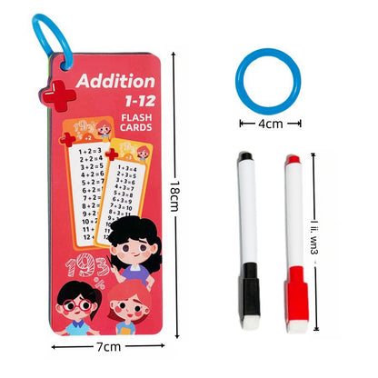 Multiplication Flash Cards Learning Tool for Math Early Education Addition Subtraction Multiplication Division Arithmetic Teaching Aid for Primary Students