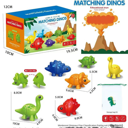Cross-border Early Education Dinosaur Alphabet Matching Puzzle Toy Enlightenment Cognitive Alphabet Number Pattern Intellectual Assembly Toy