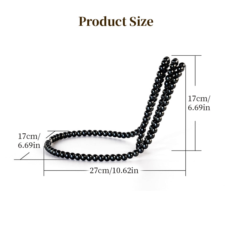 Metal Wine Rack with Pearl Necklace Design, Creative Magic Floating Wine Bottle Holder, Home Desktop Decor Display Stand