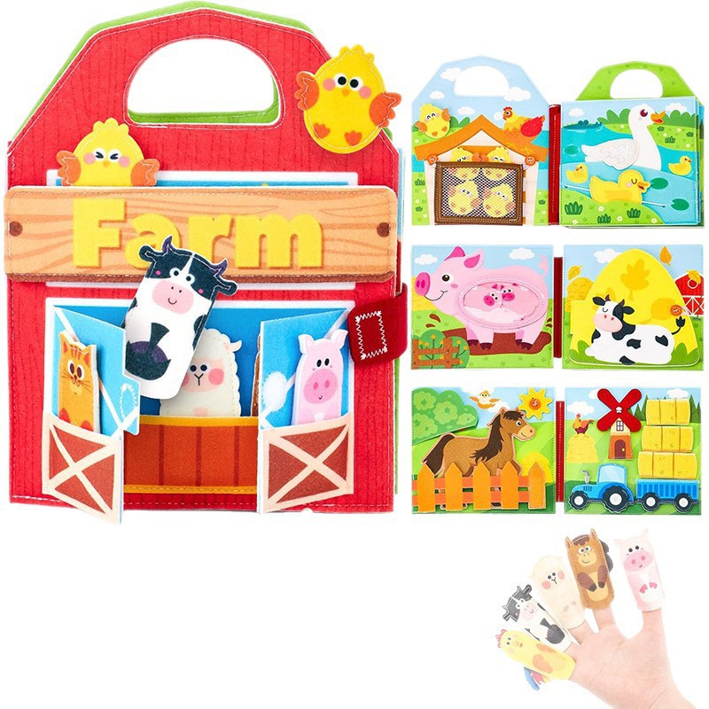 Felt Book Baby Educational Felt Busy Board Early Learning Toy Children's Toy Puzzle Board Felt Learning Board
