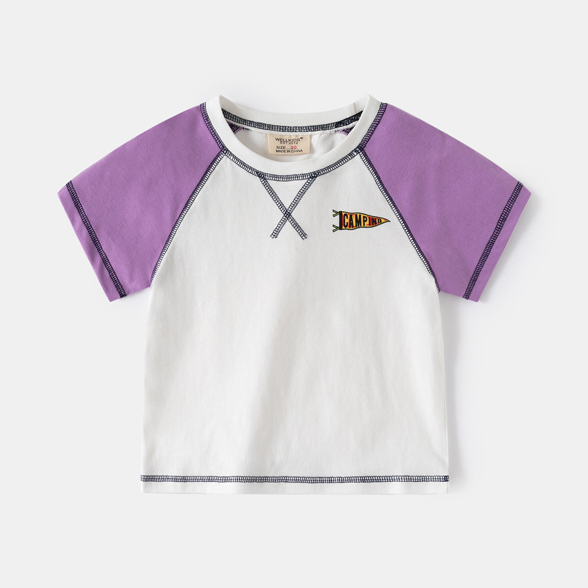 Round Neck Short Sleeve T-Shirt for Boys Casual Summer Clothing