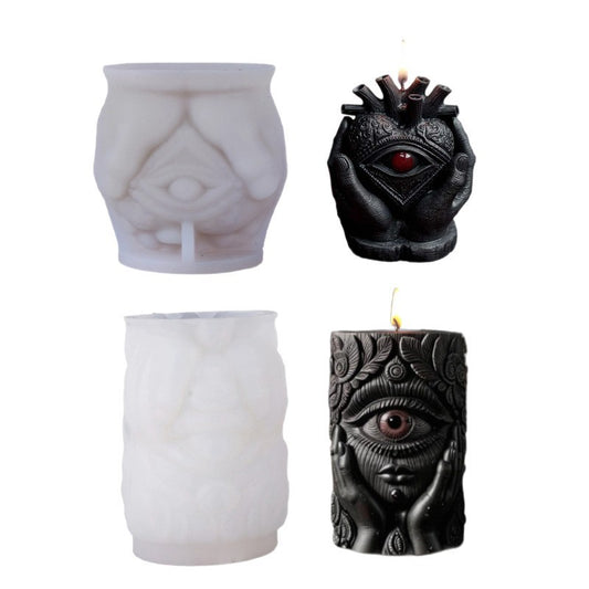 DIY Mystic Eye Scented Candle 3D Dark Hand-Held Eye Shape Decorative Ornament Silicone Mold
