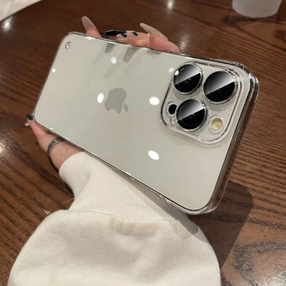 Suitable for iPhone 16 phone case ultra-thin electroplated frameless Apple 15 Promax protective case 14 transparent new model