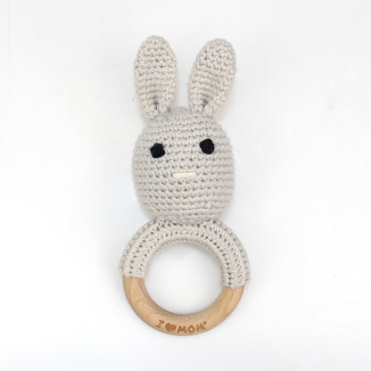 Carving Name Baby Soothing Bell Newborn Gift Bath Gift Knitted Cartoon Doll