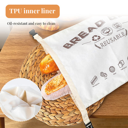Extra Large Beeswax Bread Storage Bag - Keeps Sourdough Fresh Longer - Heavy Duty Cotton Reusable Wrap for Homemade Bread