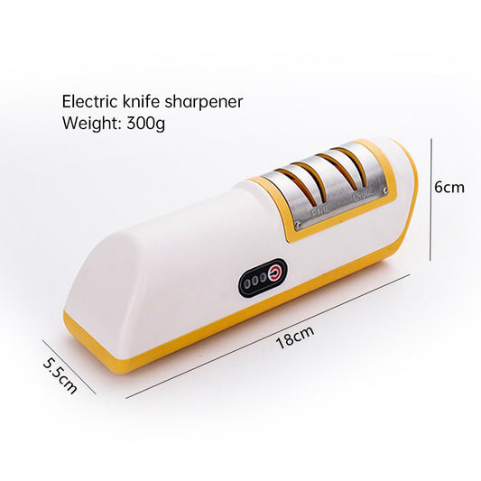 Multifunctional Electric Knife Sharpener. Automatic, professional, small - sized for kitchen use. Quick - sharpening with non -