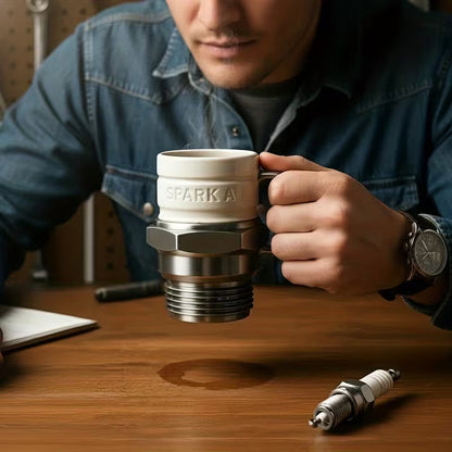 Start Your Engine Spark Plug Mug - The Ultimate Gift for Car Enthusiasts & Mechanics, Unique Collector's Coffee Cup