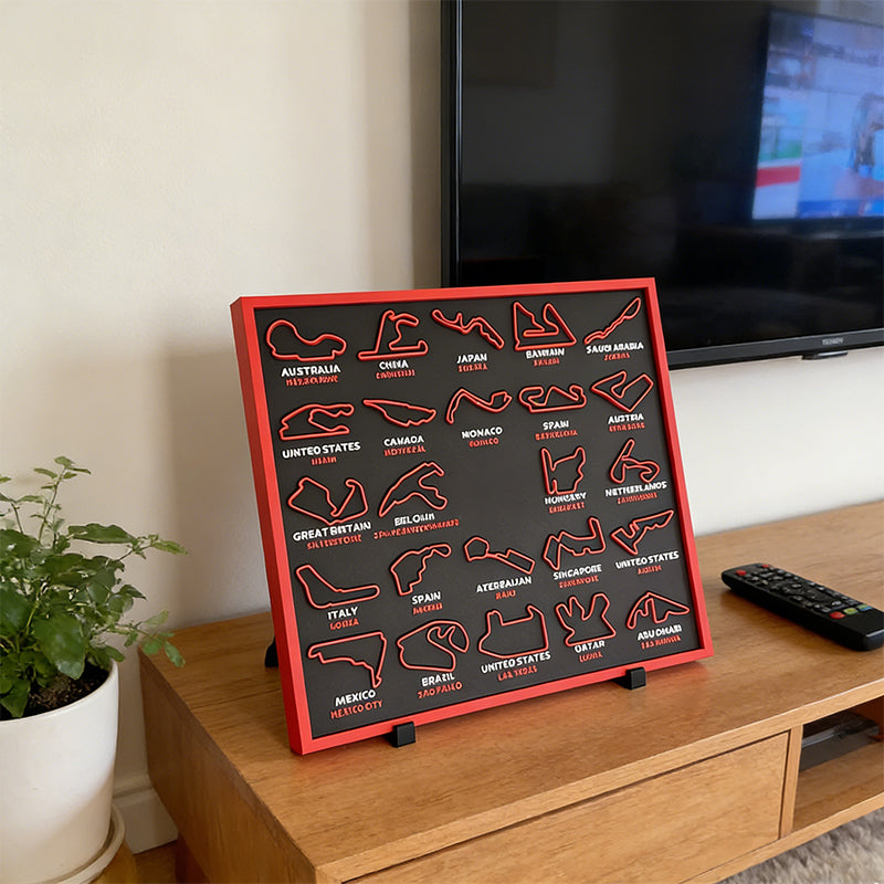 2026 Circuit Map Poster - Premium Art Print for Home & Office Decor, Living Room, Bedroom, Bar, Cafe, Man Cave Gift