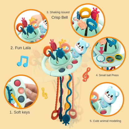 Fun Suction Cup Toy for Biting and Pressing, Finger Exercise, Early Education Sensory Integration Cognitive Developmental Educational Toy for Infants and Toddlers