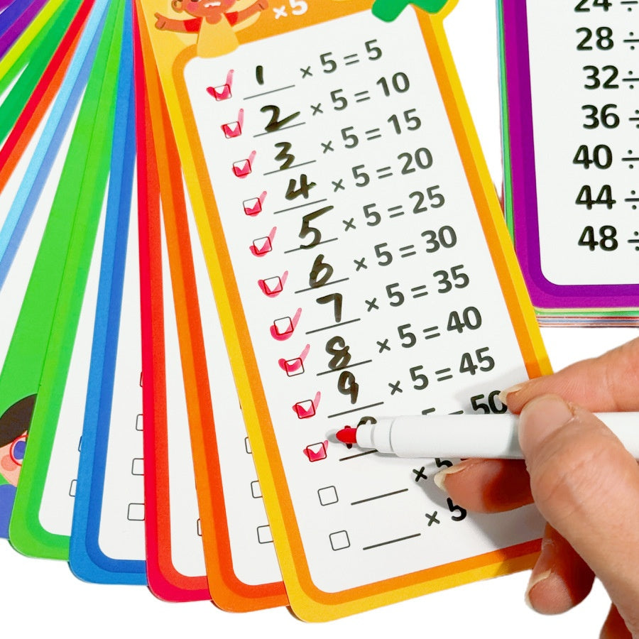 Multiplication Flash Cards Learning Tool for Math Early Education Addition Subtraction Multiplication Division Arithmetic Teaching Aid for Primary Students