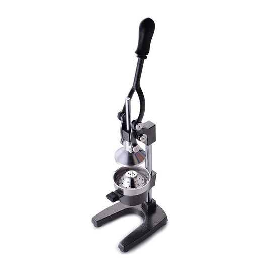 Cast Iron Citrus Juicer: extra-large commercial manual press, heavy duty countertop squeezer for fresh orange juice.