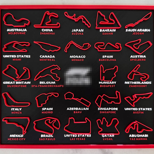 2026 Circuit Map Poster - Premium Art Print for Home & Office Decor, Living Room, Bedroom, Bar, Cafe, Man Cave Gift
