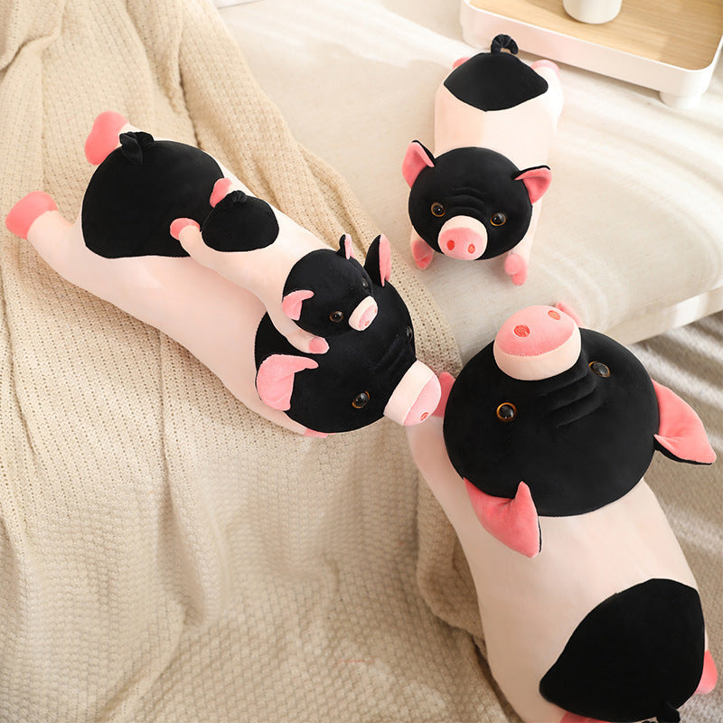 Cute Cartoon Animal Pig Plush Pillow Soft Toy Stuffed Animal Doll Adorable Birthday Gift Sleep Companion
