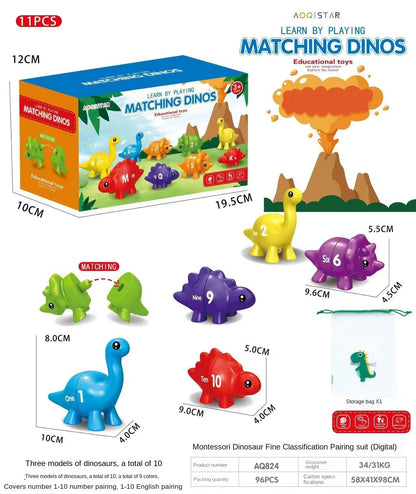 Cross-border Early Education Dinosaur Alphabet Matching Puzzle Toy Enlightenment Cognitive Alphabet Number Pattern Intellectual Assembly Toy