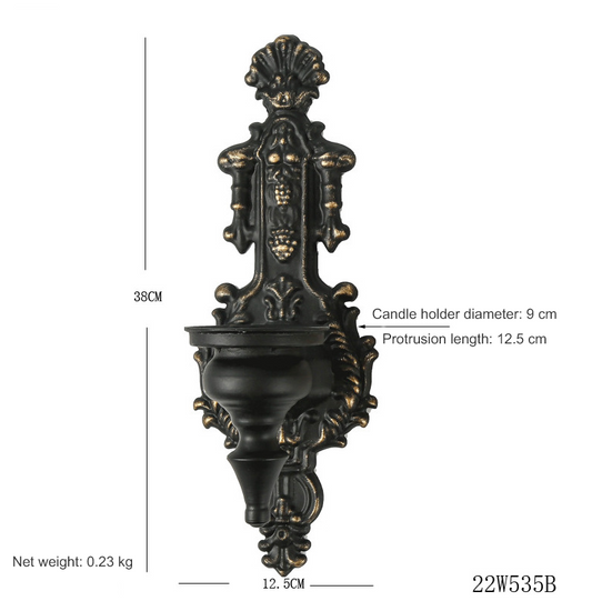 Vintage Wall Mounted Candle Holder, Home Decor Wall Sconce for Entryway Living Room