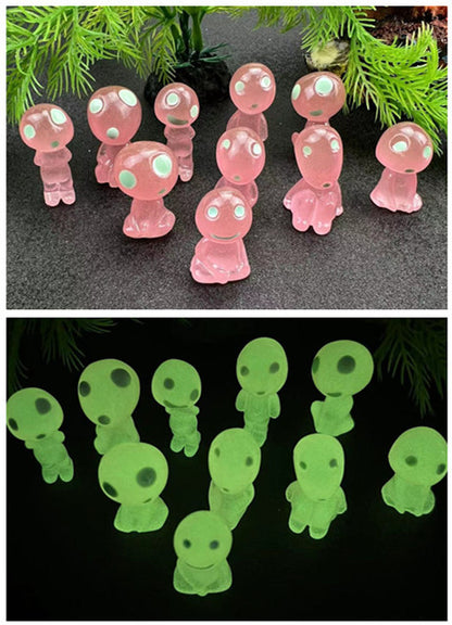 Glow Alien Plush Toy Tree Sprite Creative Miniature Landscape Fluorescent Ghost Princess Fluorescent Stone Nightlight Decor