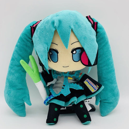 30cm Large Standing Green Holding Onion Sound Miku Plush Doll Toy Doll