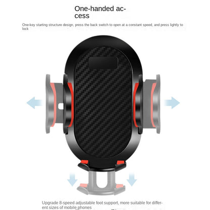 Long Rod Automatic Lock Car Phone Holder Telescopic Suction Cup Mount for Car Air Vent Lazy Live Streaming