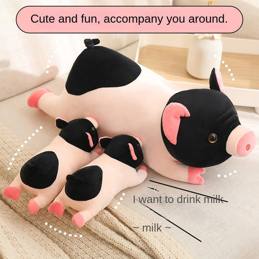 Cute Cartoon Animal Pig Plush Pillow Soft Toy Stuffed Animal Doll Adorable Birthday Gift Sleep Companion