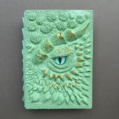 New Clear Cream-Colored Resin Animated Dragon Book with Demon's Eye for Independent Site