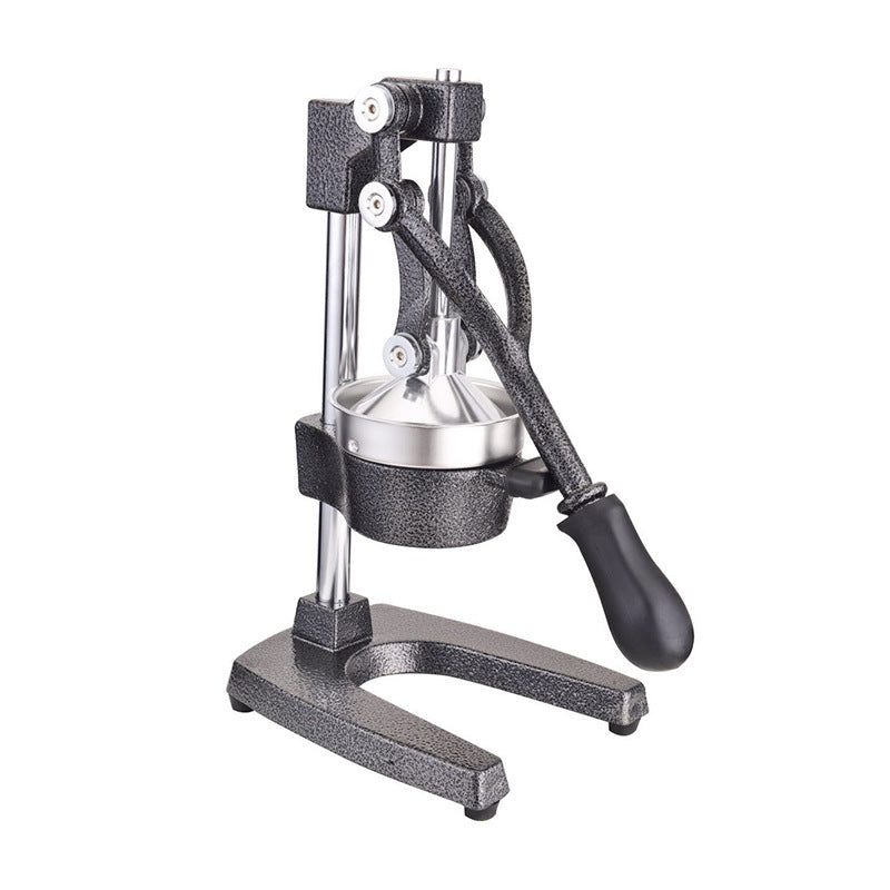 Cast Iron Citrus Juicer: extra-large commercial manual press, heavy duty countertop squeezer for fresh orange juice.