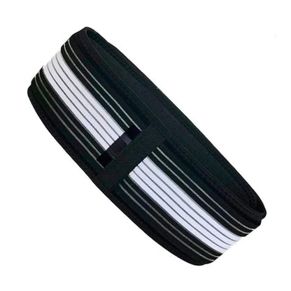 Adjustable Back Support Belt Material: Elastic Nylon + Breathable Mesh Color: Black with White Stripes