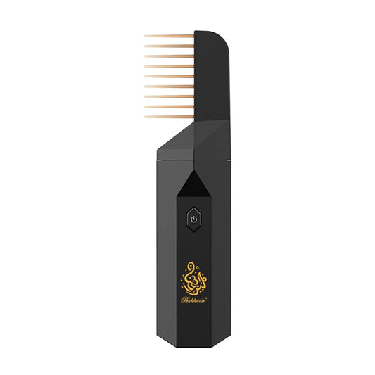 Bishkoor Electric Hair Bakhoor Comb – A portable incense burner comb designed for infusing your hair with luxurious Arabian scents, suitable for all types of bakhoor and incense.
