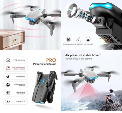 E99 Pro Foldable HD Camera Drone | 720P WiFi FPV Quadcopter with Altitude Hold, 360° Flips & One-Key Takeoff