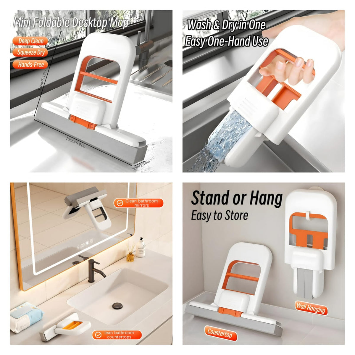 Premium Portable Hand Free Mini Mop