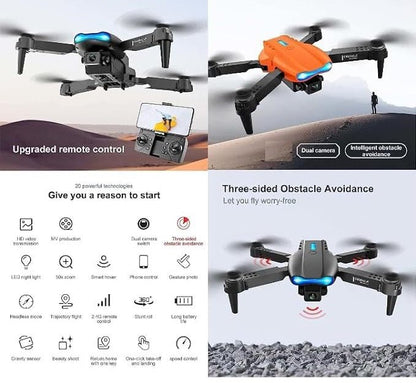 E99 Pro Foldable HD Camera Drone | 720P WiFi FPV Quadcopter with Altitude Hold, 360° Flips & One-Key Takeoff